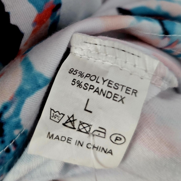 Boutique | Lg | Floral Mid-Length Flowy Dress Three Quarter Sleeves W/ Pockets - Picture 6 of 10